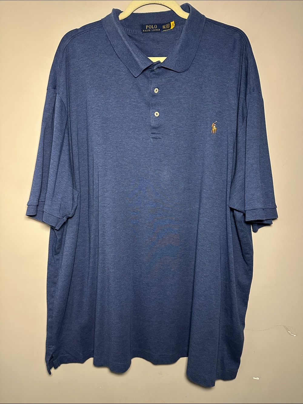 Polo by Ralph Lauren Men's Navy Blue cotton Polo with Embroidered Pony
